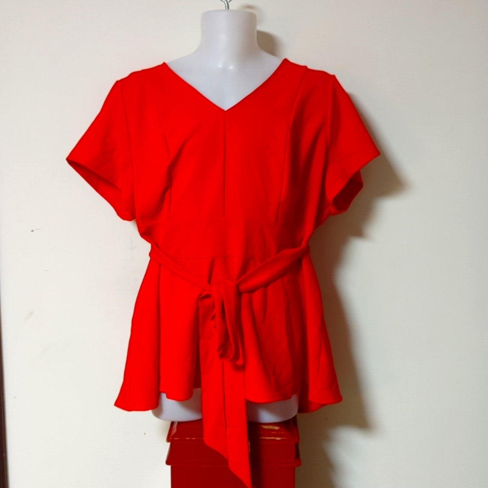 Lane Bryant Red Orange Top